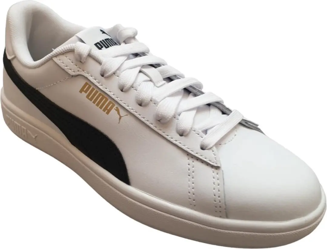 PUMA Smash 3.0 L Schoenen - 40 - Witte/Zwarte/Gouden