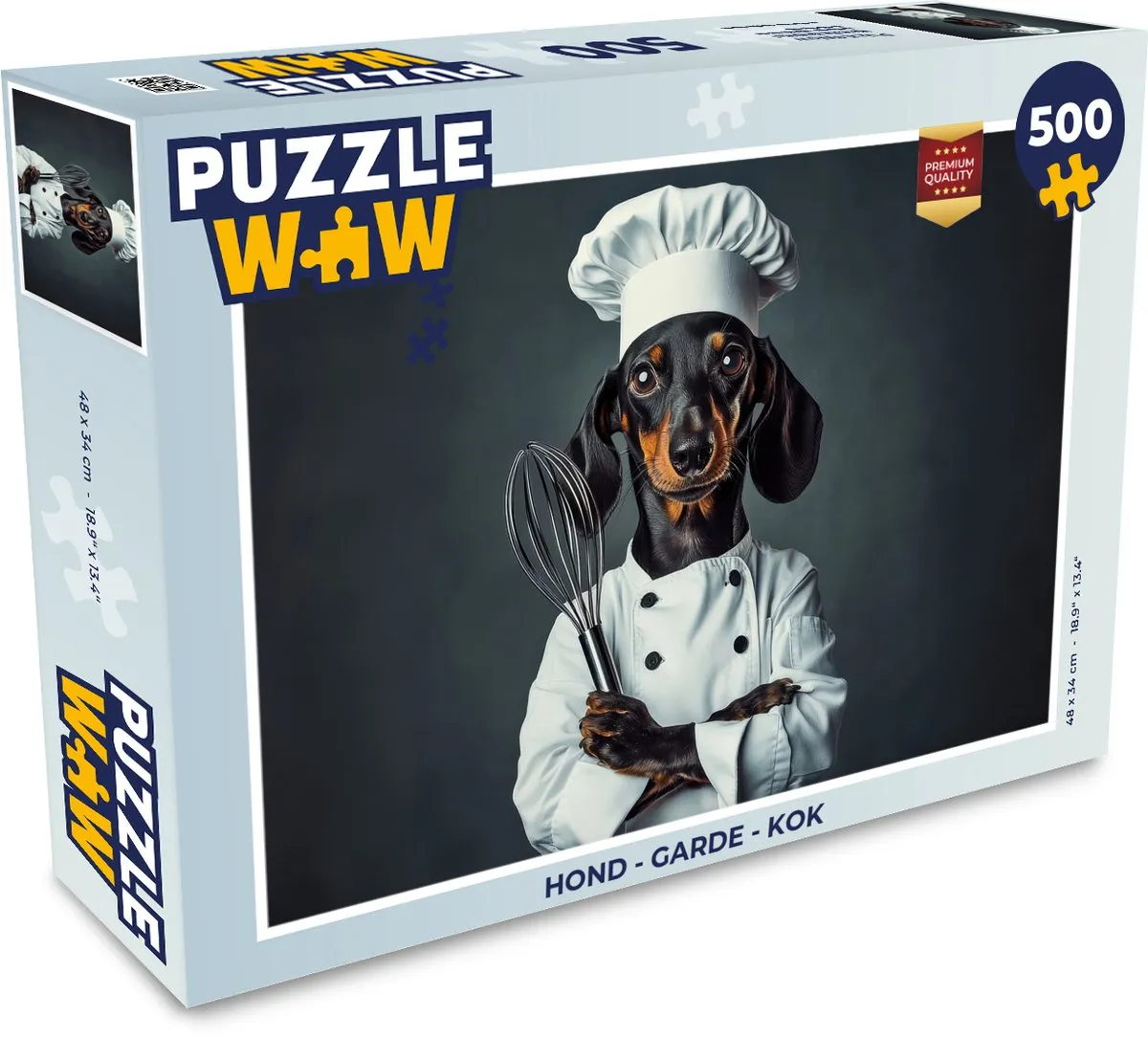 PuzzleWow Legpuzzel 500 Stuks - Hond Garde Kok