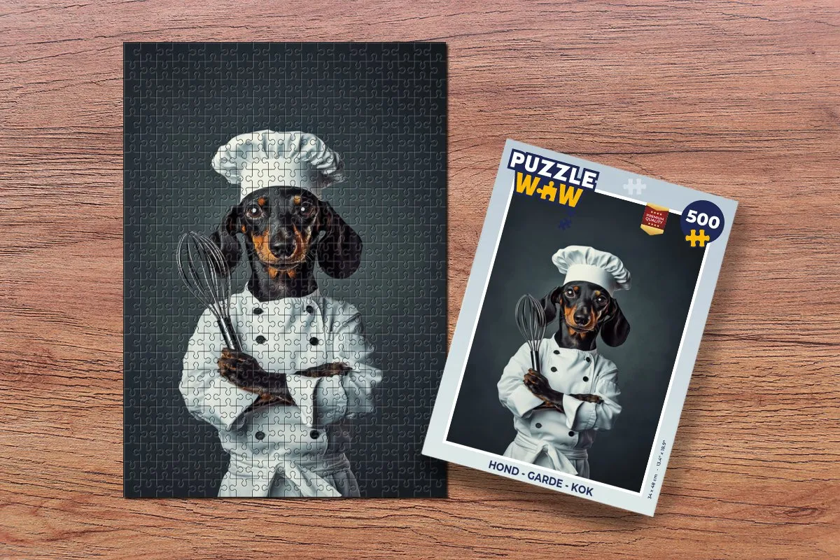 PuzzleWow Legpuzzel 500 Stuks - Hond Garde Kok