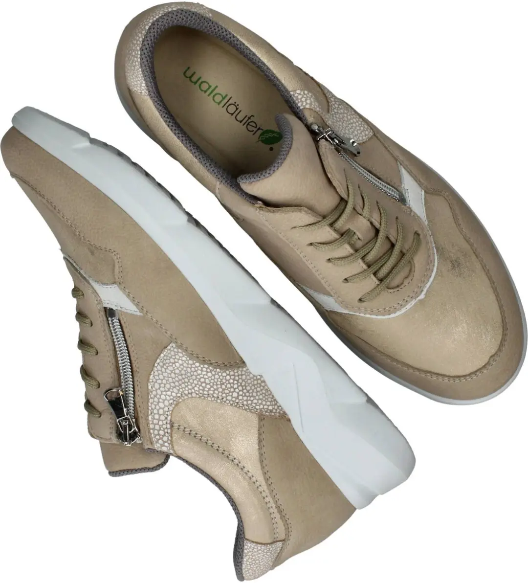 Wäldlaufer Funky Sneakers Dames - Beige - 38½ - afbeelding 3 van 6