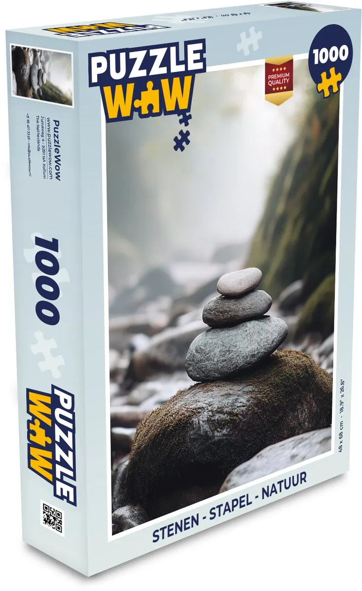 PuzzleWow Stenen Natuur Legpuzzel 1000 Stuks
