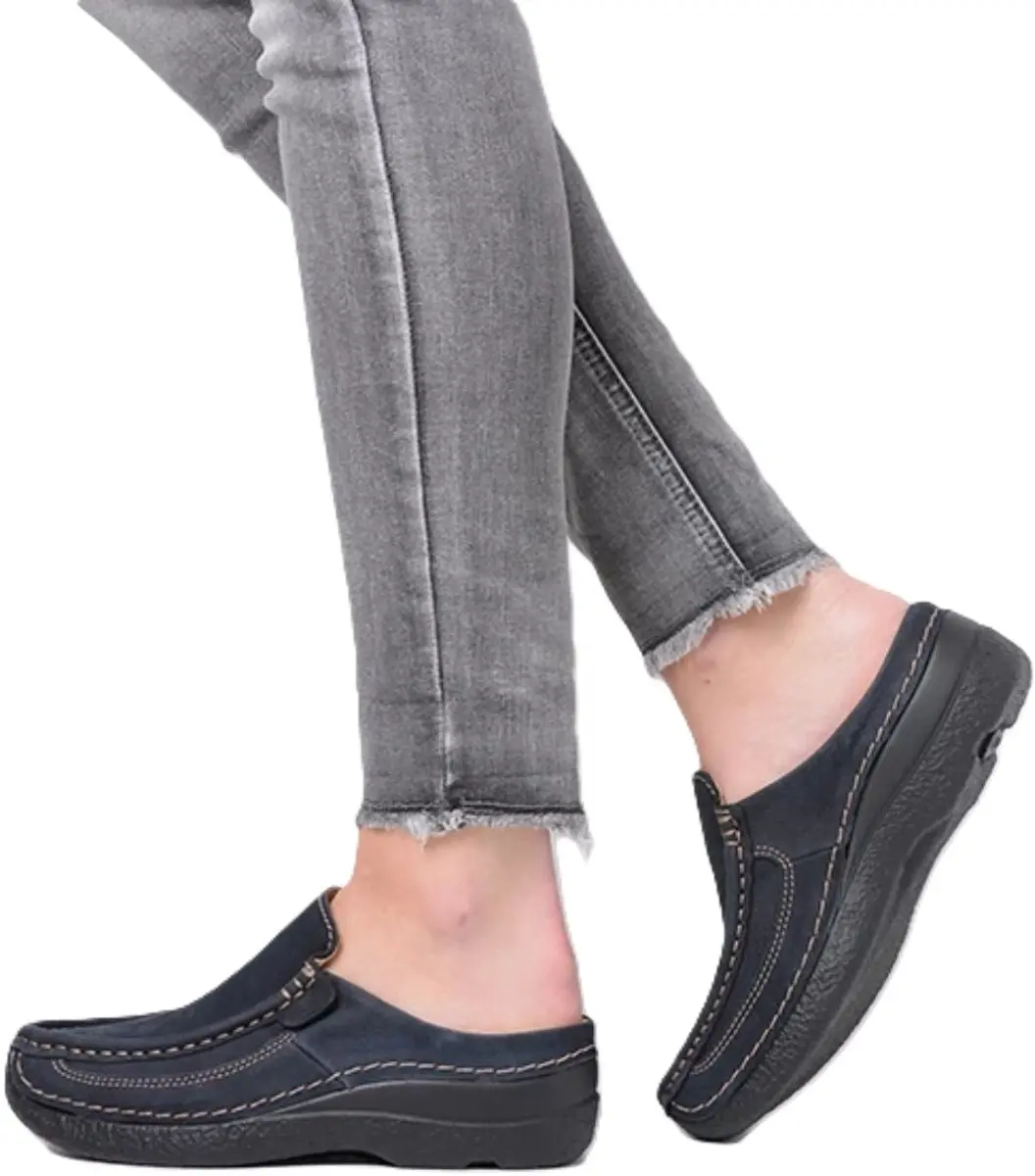 Wolky Roll Slide Slippers - Donkerblauw Maat 40 - afbeelding 6 van 6