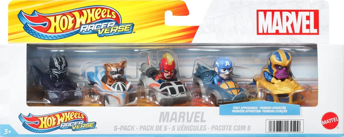Hot Wheels Racer Verse Marvel 5-Pack - Meerkleurig
