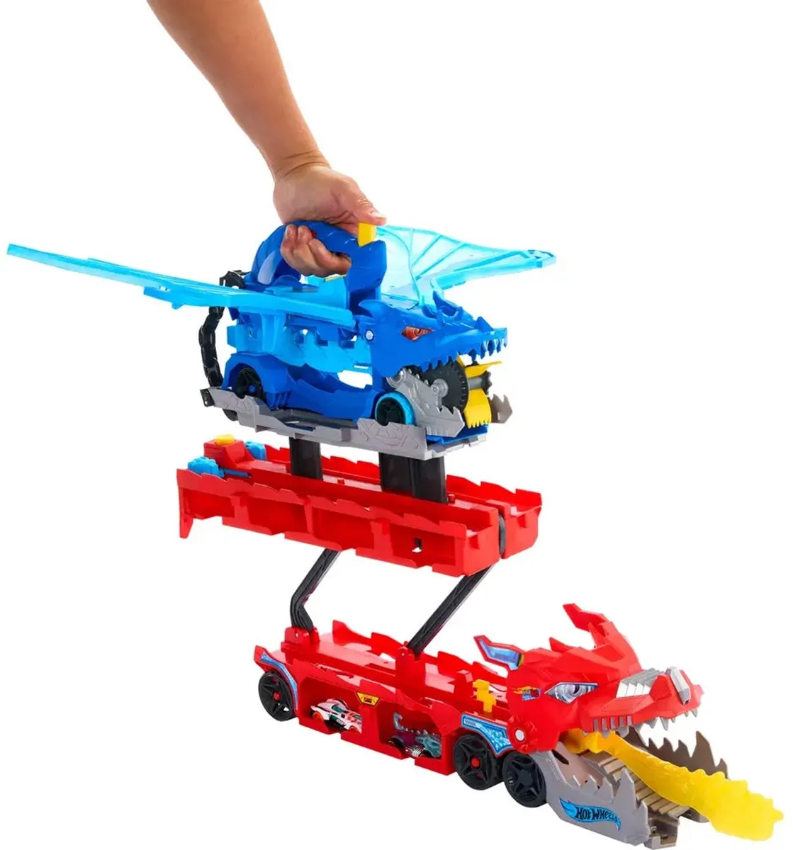 Hot Wheels City JBM72 Transportvoertuig - Dubbele Draak - Meerkleurig
