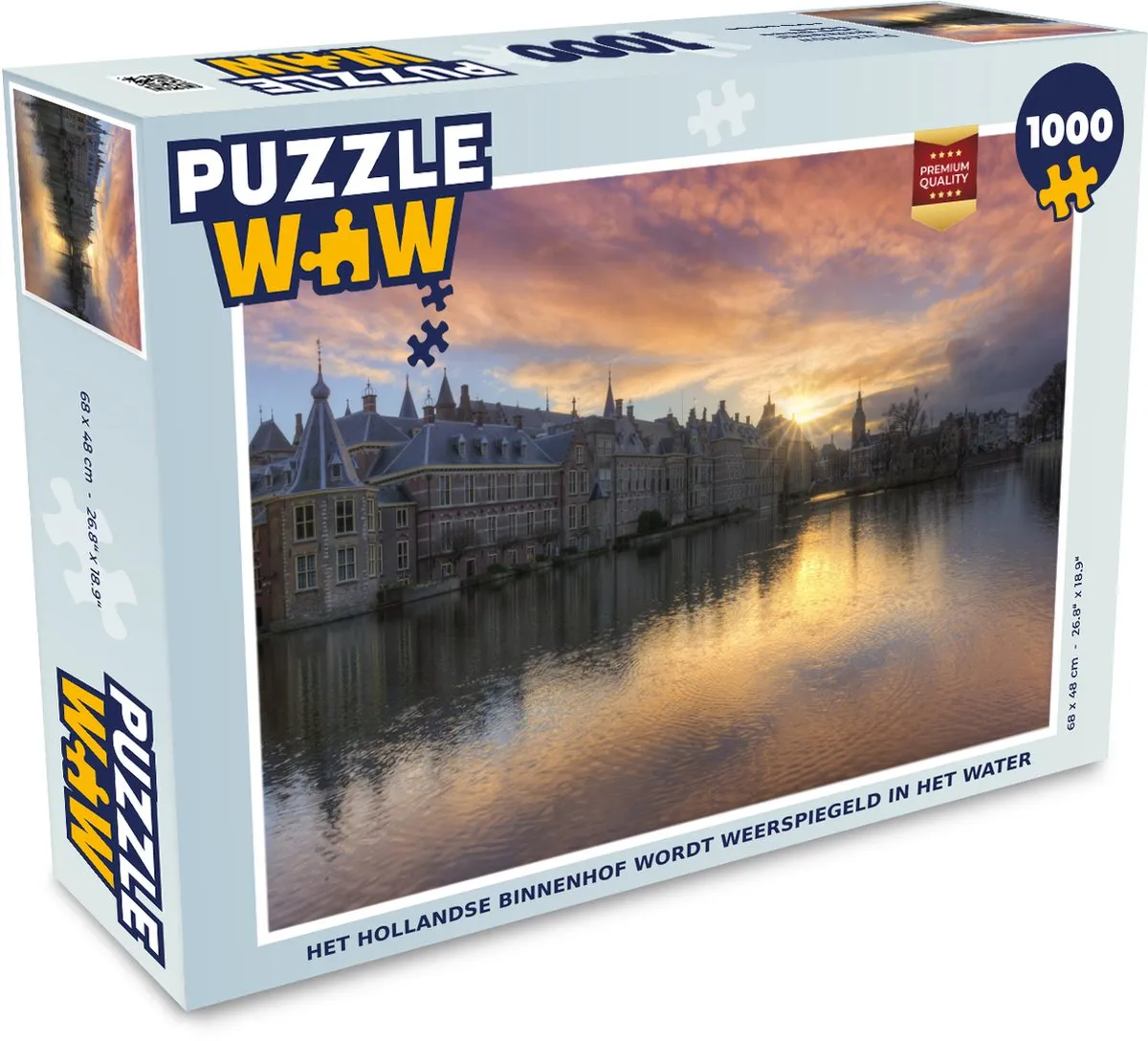 PuzzleWow Legpuzzel Het Hollandse Binnenhof 1000 Stuks - Multicolor