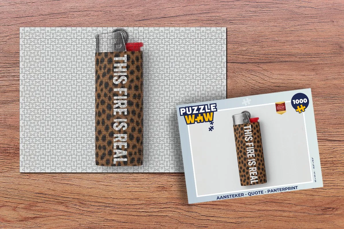 PuzzleWow Quote Panterprint Legpuzzel 1000 Stuks