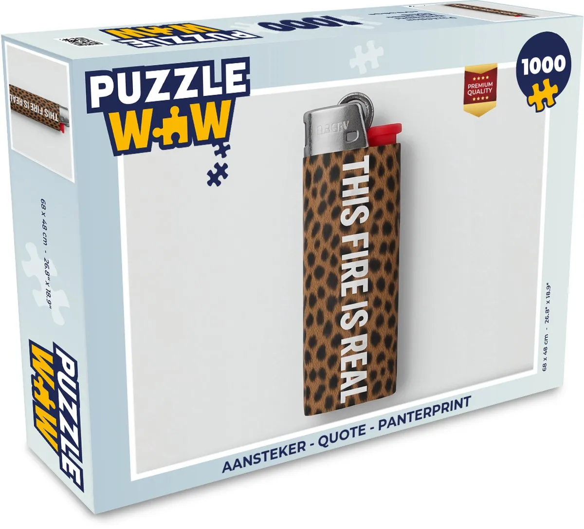 PuzzleWow Quote Panterprint Legpuzzel 1000 Stuks