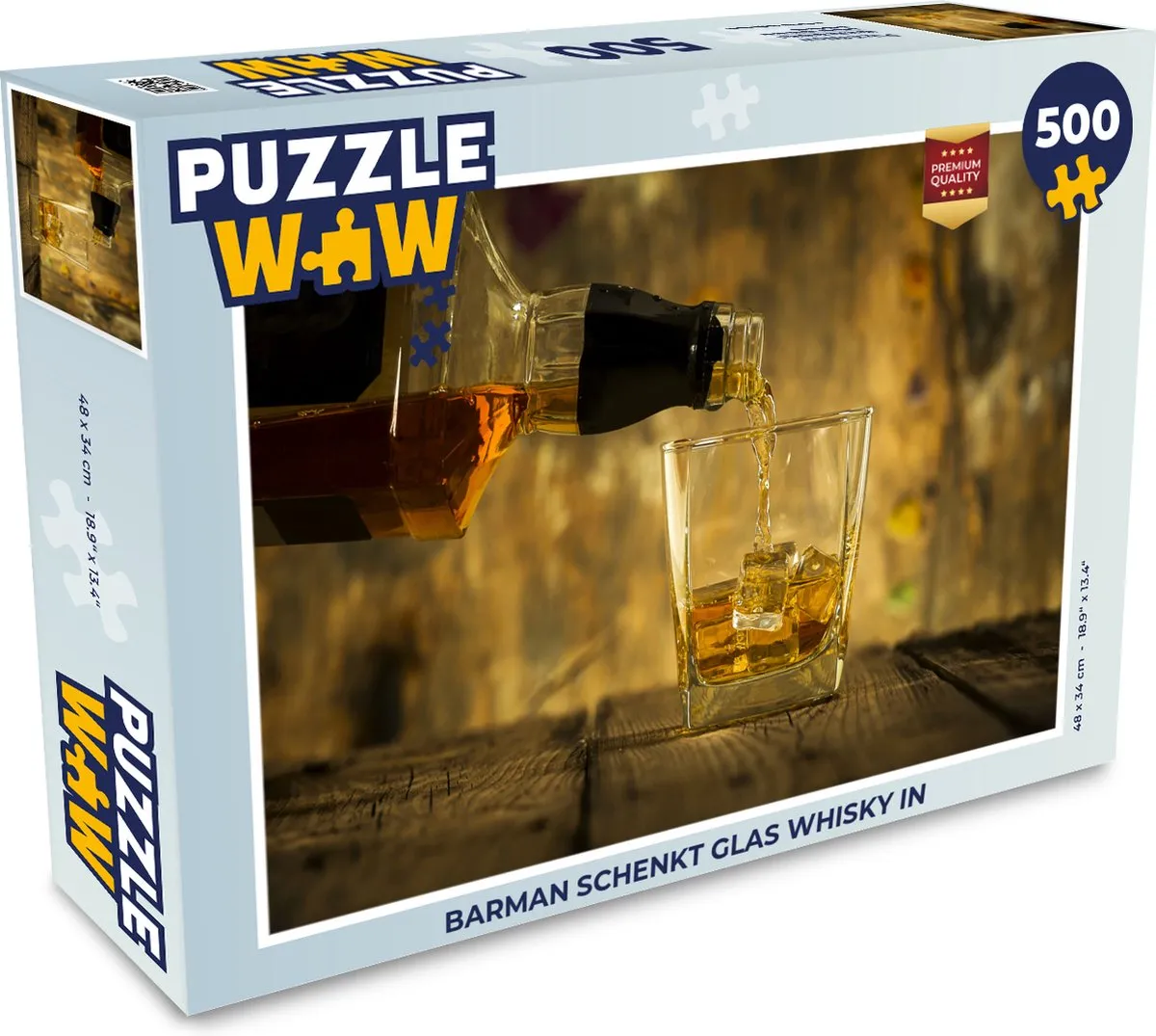 PuzzleWow Barman schenkt whisky Legpuzzel 500 Stuks - Multicolor