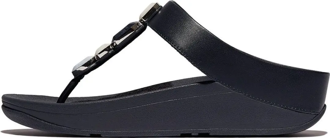 FitFlop Dames Fino Teenslippers Midnight Navy