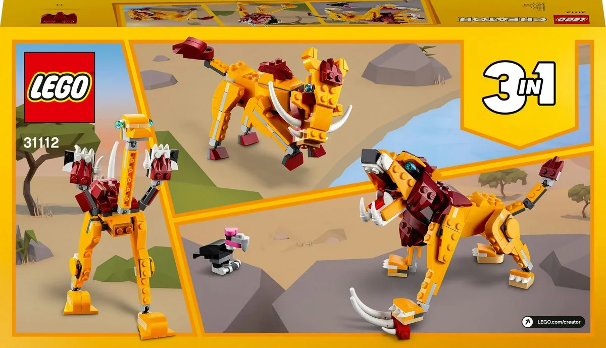 LEGO Creator Wilde Leeuw 31112 - 564 Stukken