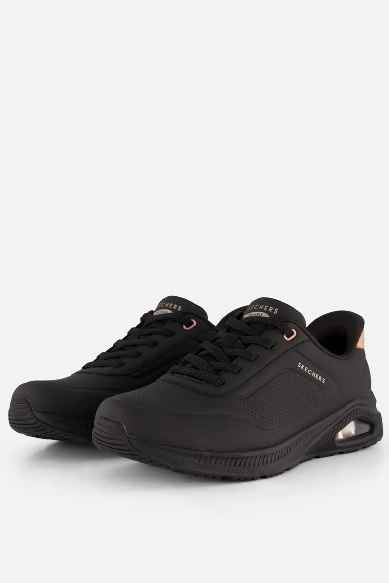 Skechers Arch Fit Uno Slip-Ins zwart Synthetisch