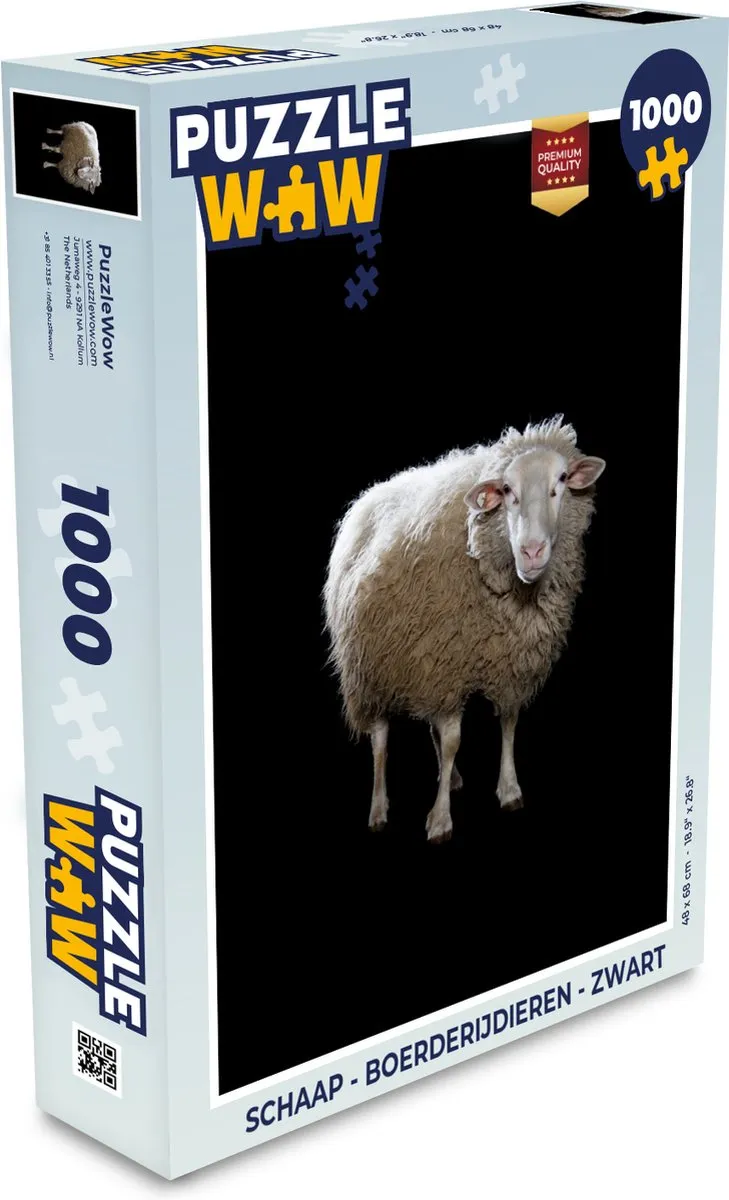 PuzzleWow Schaap Legpuzzel 1000 Stuks - Boerderijdieren