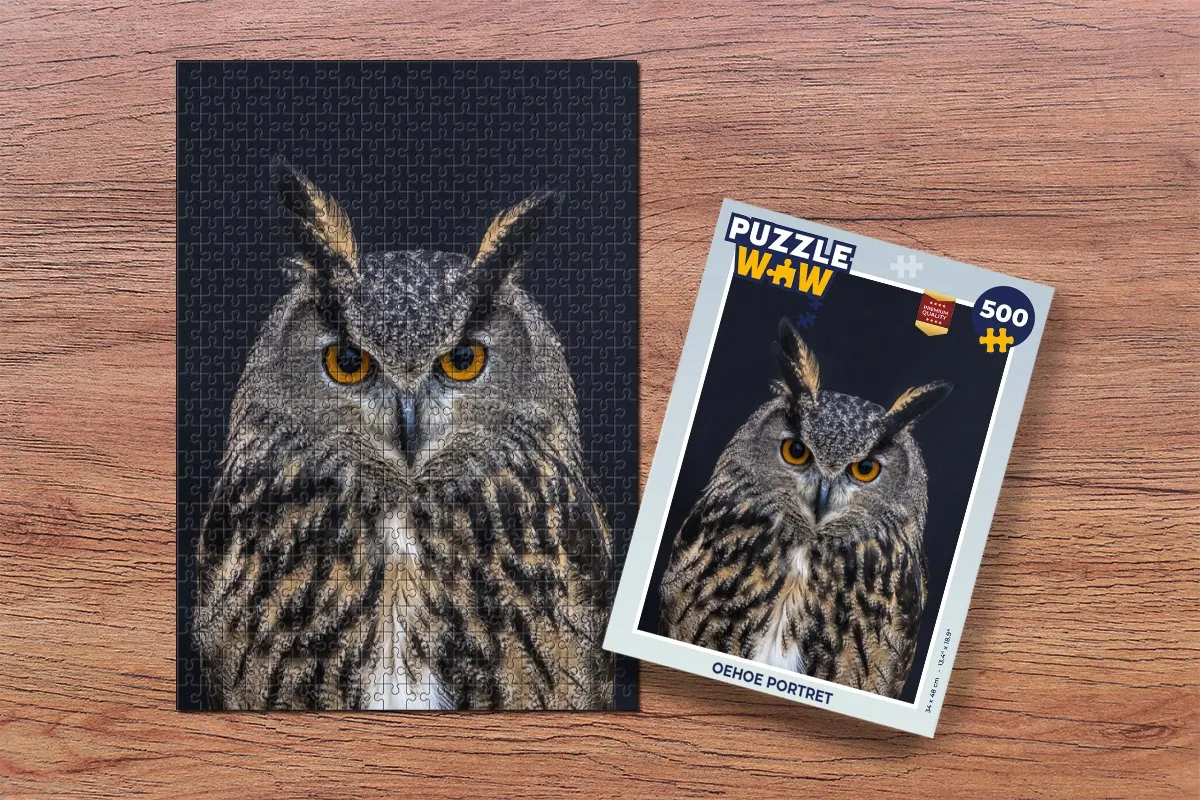 PuzzleWow Oehoe Portret Legpuzzel 500 Stuks - Multicolor