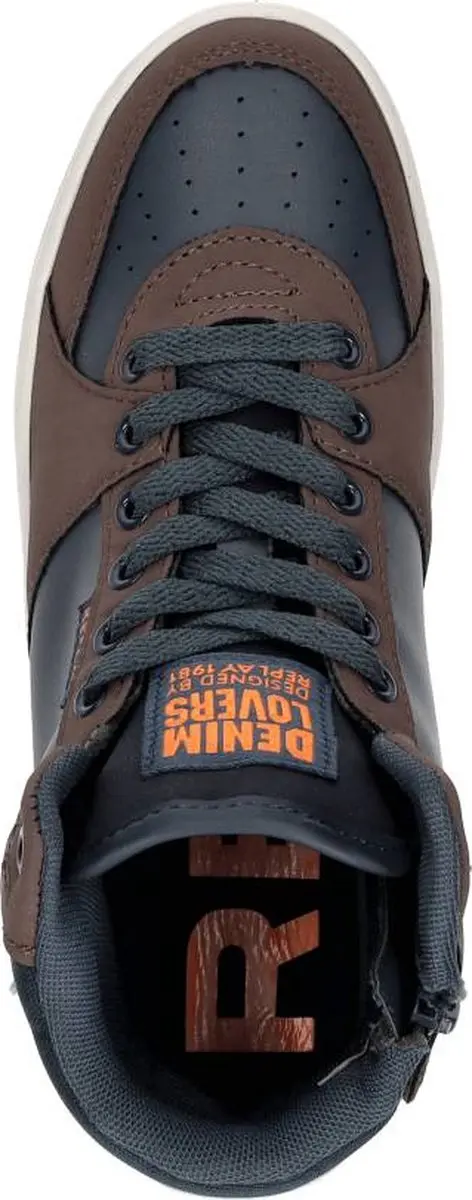 Replay Cobra Hoge Sneakers - Blauw - Maat 37 - afbeelding 5 van 6