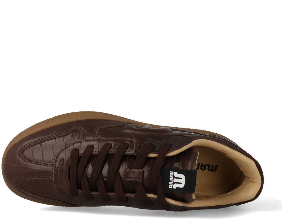 Maruti Yale Leather Croco Brown D66 Sneakers - Bruin - 42 - afbeelding 5 van 6