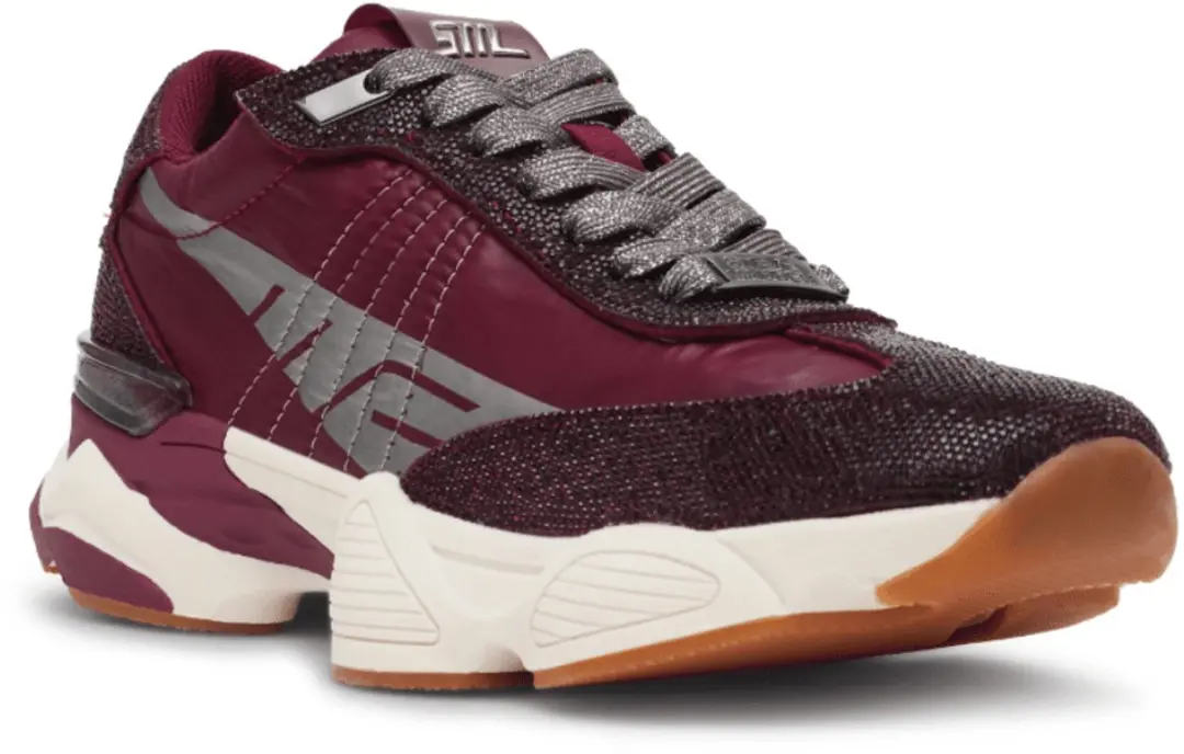 Steve Madden Dames Sneaker Setback-r Dark Cherry Lacq