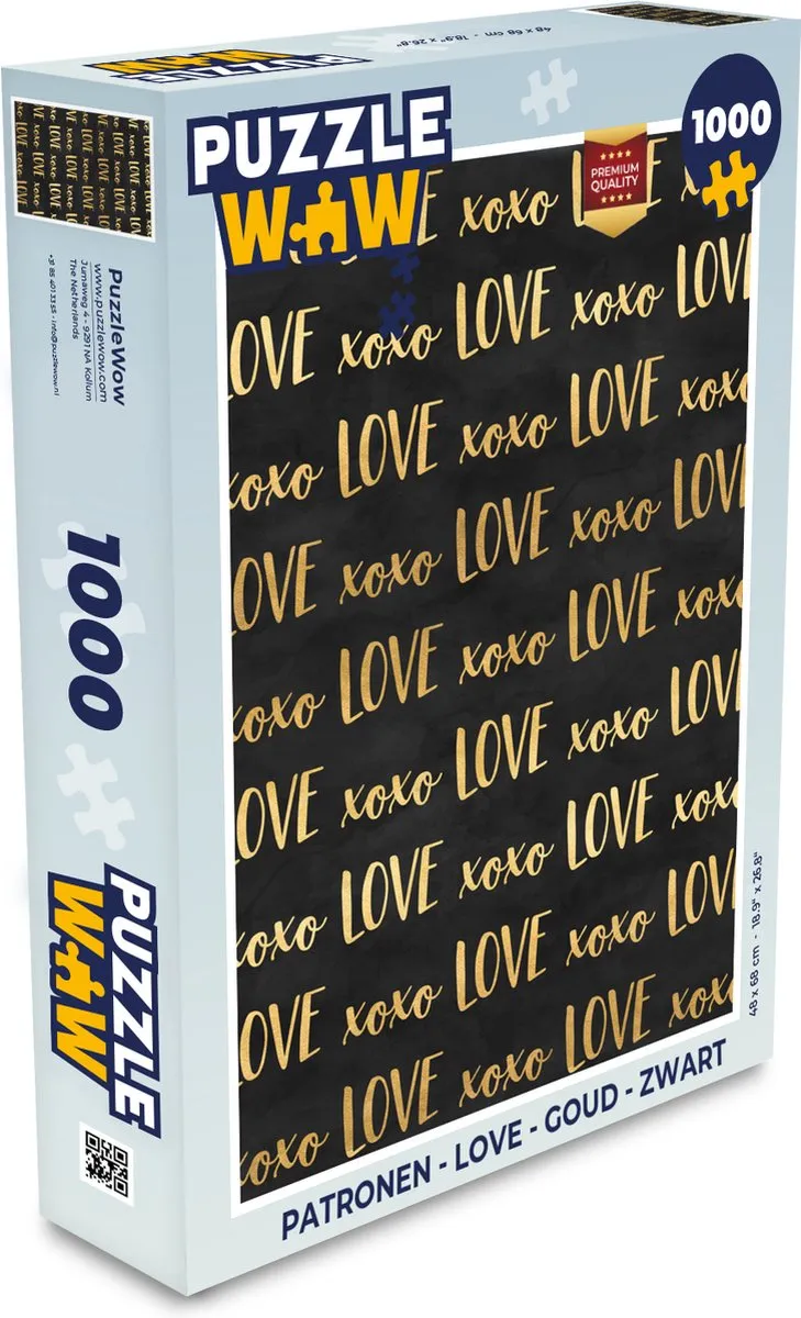 PuzzleWow Love Legpuzzel 1000 Stuks - Multicolor