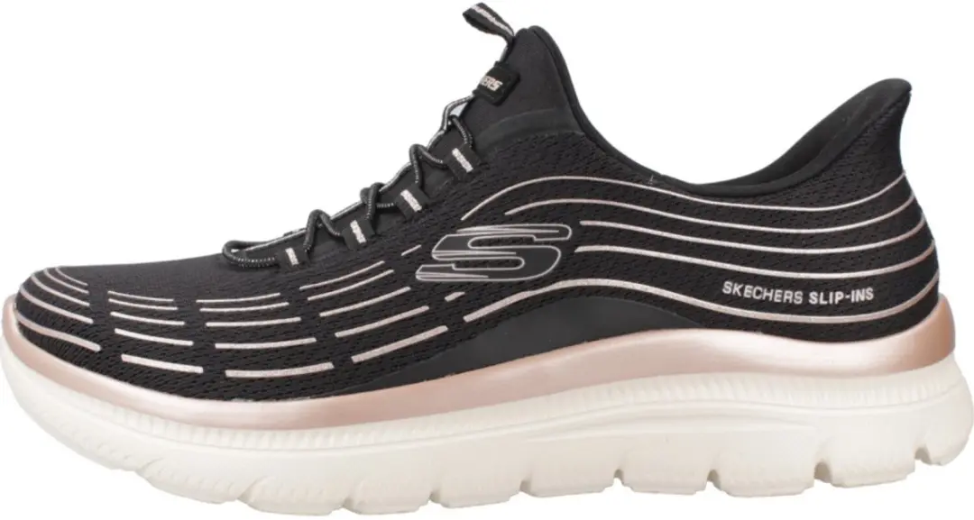 Skechers Slip-ins Summits Plus Dames Sneakers - Zwart Roze - afbeelding 2 van 6