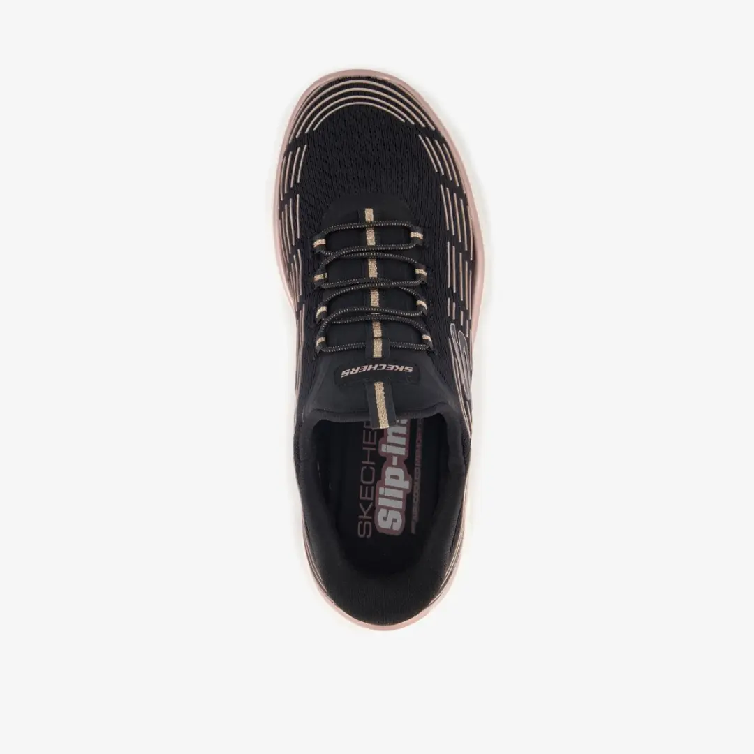 Skechers Slip-ins Summits Plus Dames Sneakers - Zwart Roze - afbeelding 4 van 6