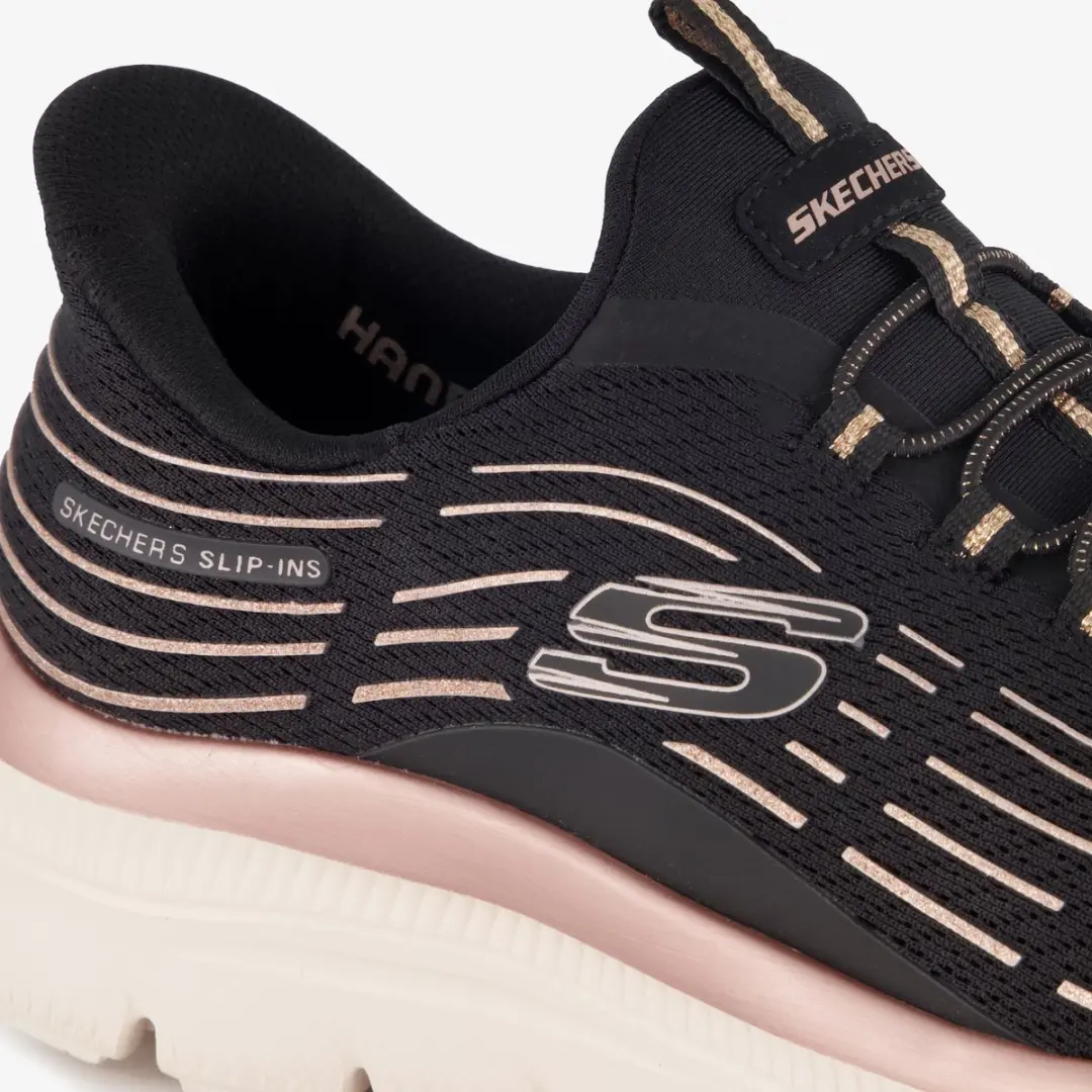 Skechers Slip-ins Summits Plus Dames Sneakers - Zwart Roze - afbeelding 6 van 6
