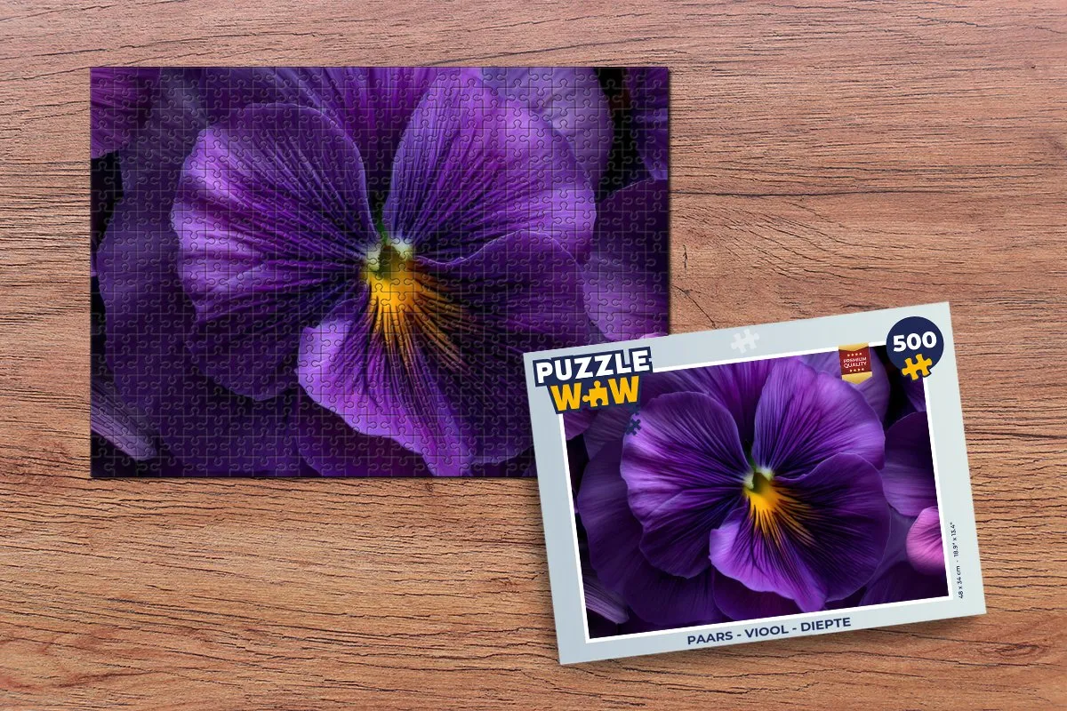PuzzleWow Viool Paars Legpuzzel 500 Stuks - MPN 8721414228218