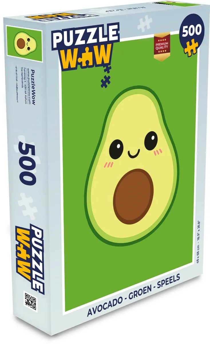 PuzzleWow Avocado Groen Legpuzzel 500 Stuks - MPN 8721406859376