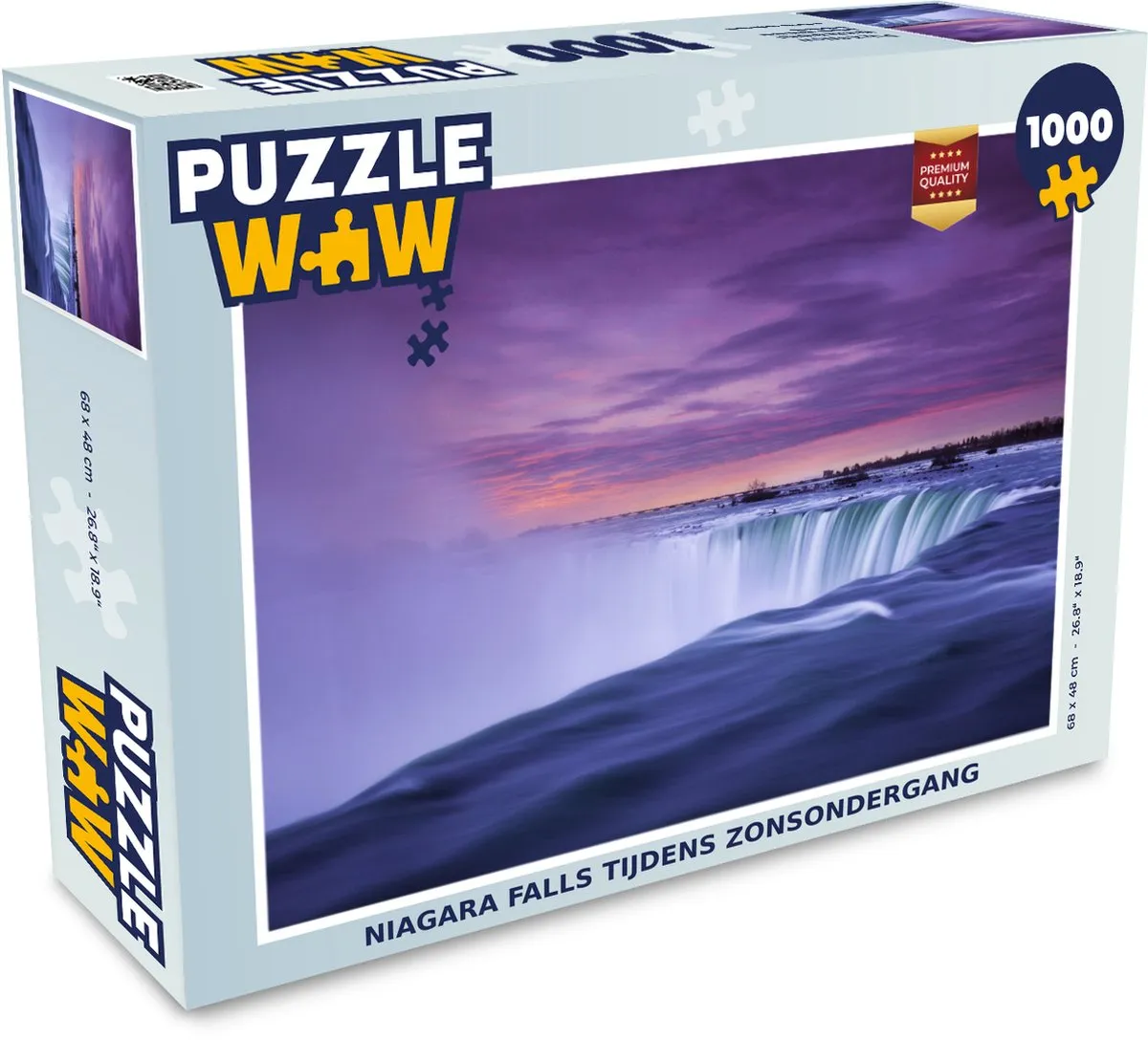 PuzzleWow Waterval Amerika Niagara Falls Legpuzzel 1000 Stuks - Multicolor
