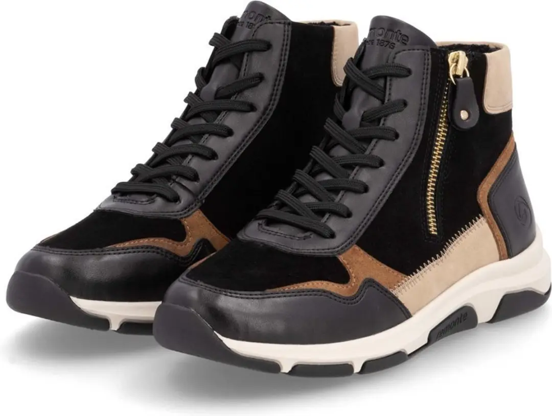 Remonte D1S70 03 Dames Hoge Sneaker - Zwart - Maat 40 - afbeelding 6 van 6