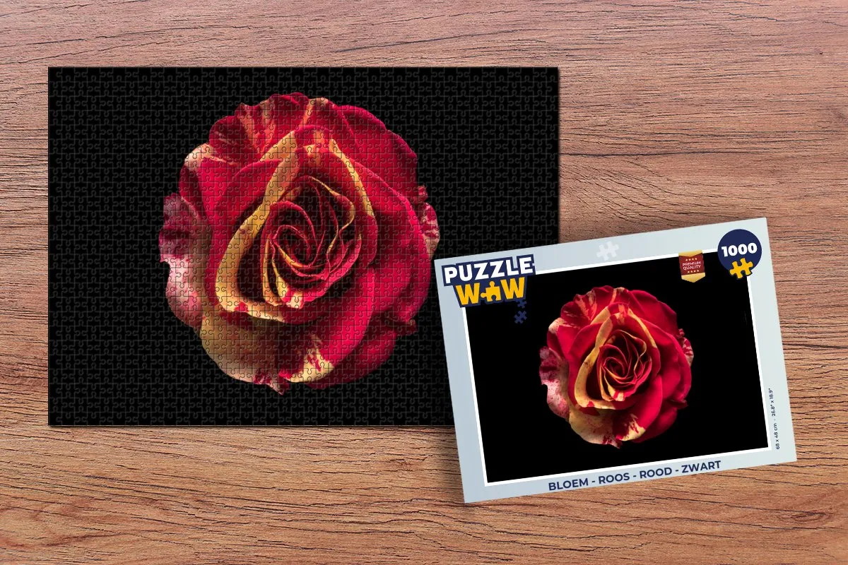 PuzzleWow Bloem Roos Legpuzzel 1000 Stuks - Multicolor