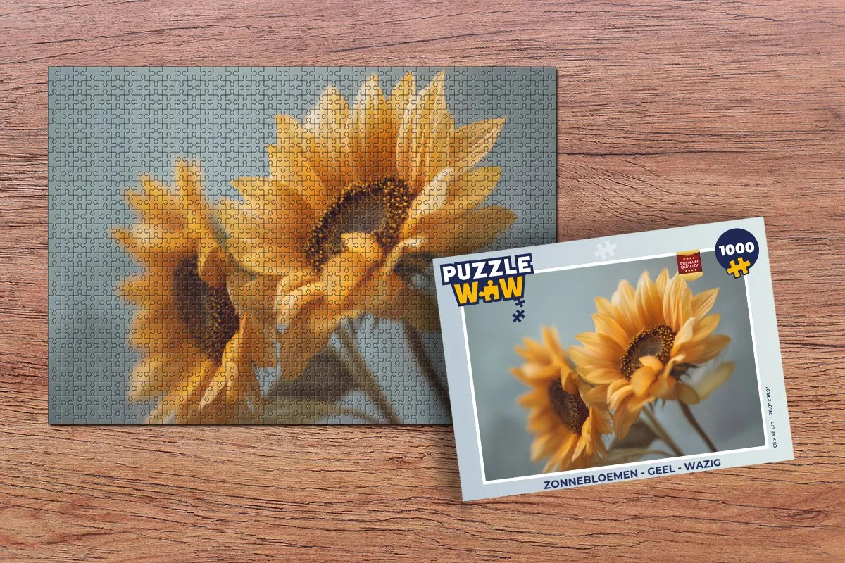 PuzzleWow Zonnebloemen Legpuzzel 1000 Stuks - Geel