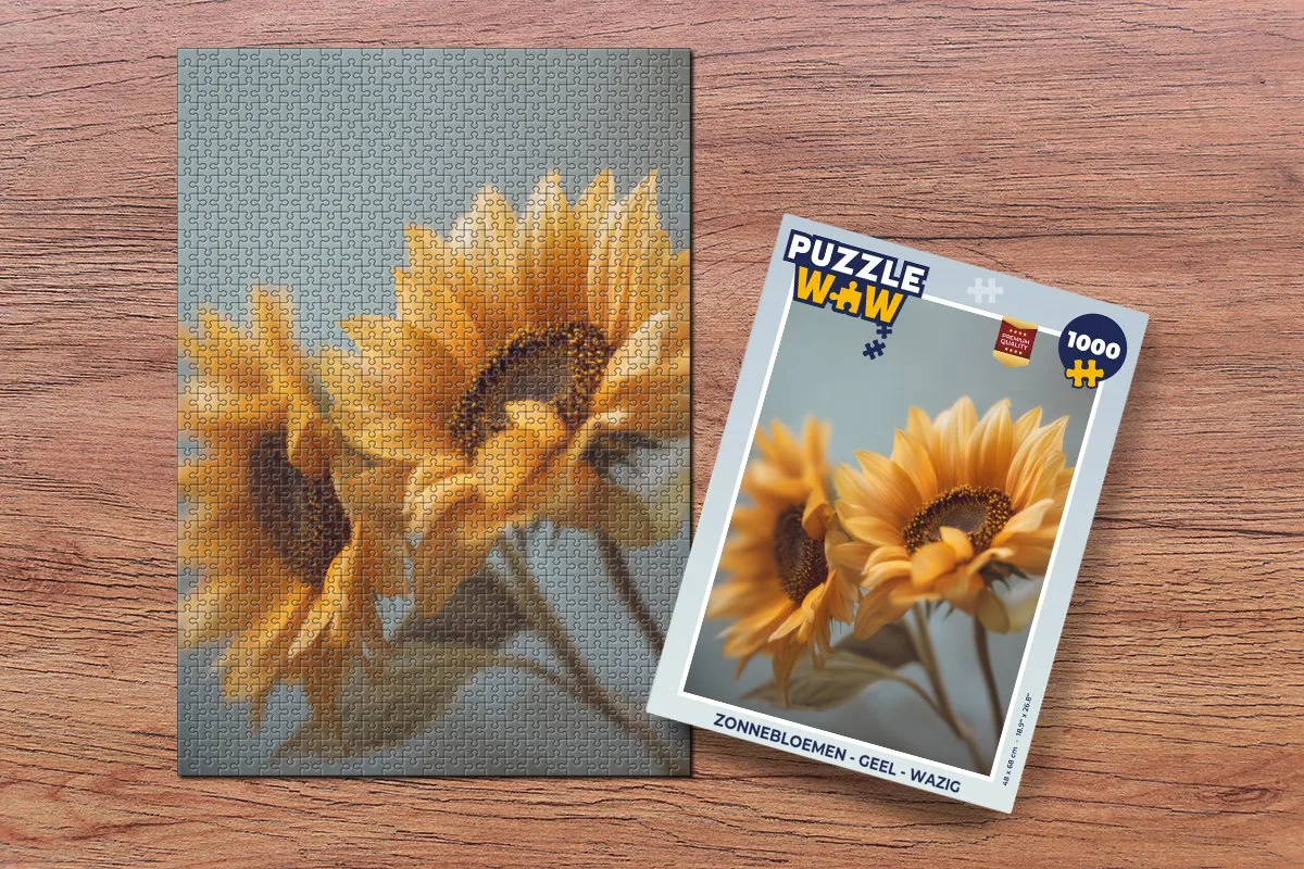 PuzzleWow Zonnebloemen Legpuzzel 1000 Stuks - Geel
