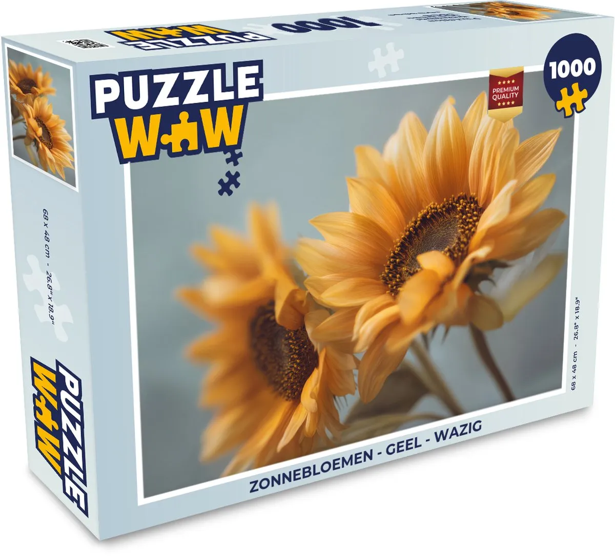 PuzzleWow Zonnebloemen Legpuzzel 1000 Stuks - Geel