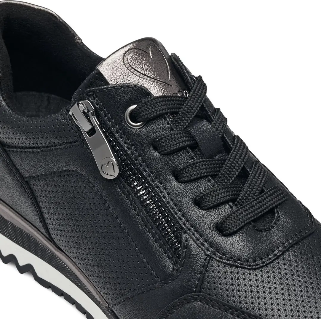 Marco Tozzi Dames Sneaker 23782-091 - Maat 38 - Zwart - afbeelding 5 van 5