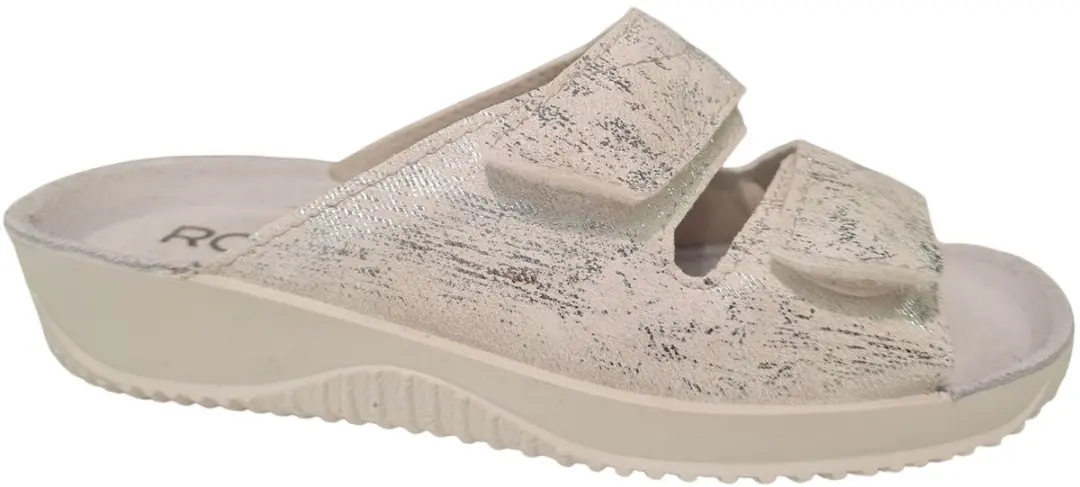 Rohde Witte Leren Dames Slippers