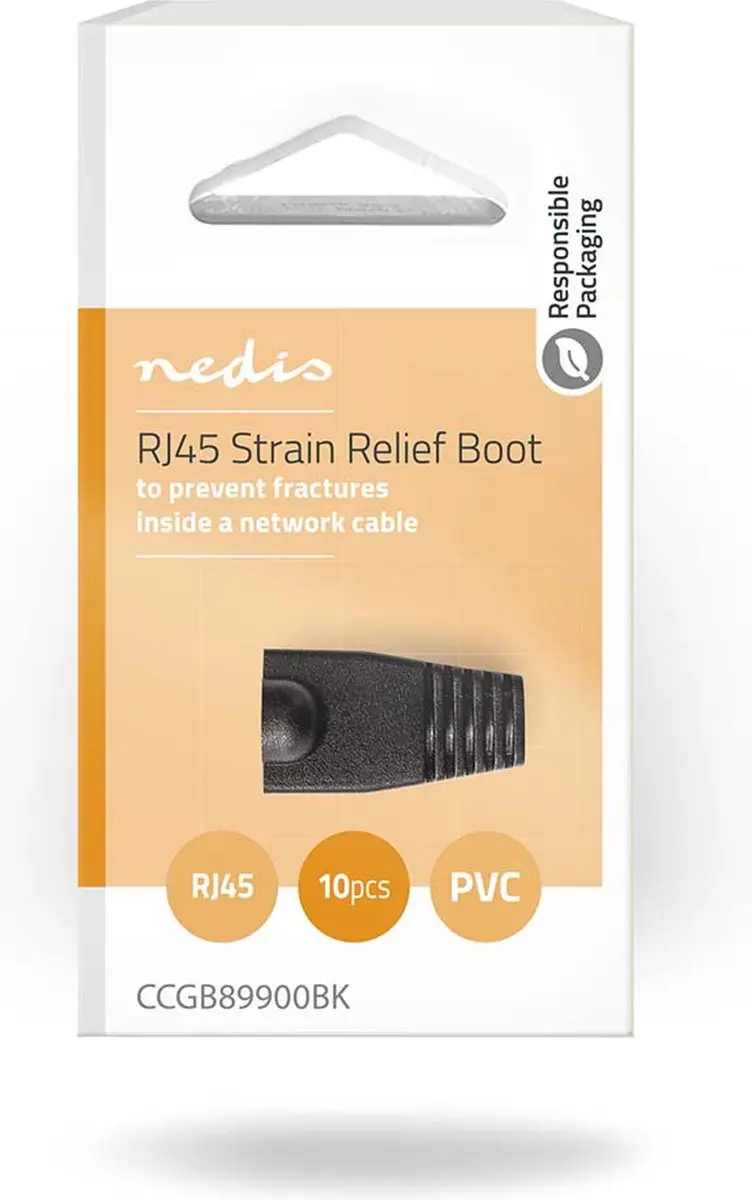Nedis RJ45 Knikbescherming - Zwart - 10 Stuks