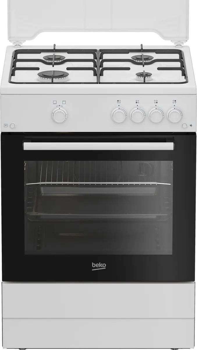 Beko FBG62010DW Vrijstaand fornuis A Gas Gaskookplaat Wit