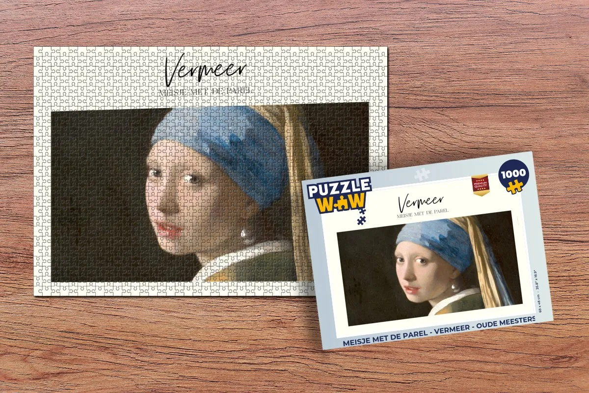 PuzzleWow Vermeer Meisje met de Parel Legpuzzel 1000 Stuks - Multicolor