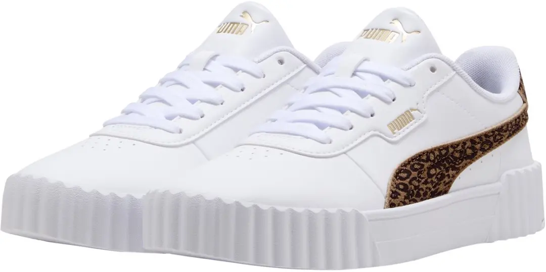 PUMA Carina 3.0 Feline Dames Sneakers - 41 - PUMA White-Soft Taupe - afbeelding 5 van 6