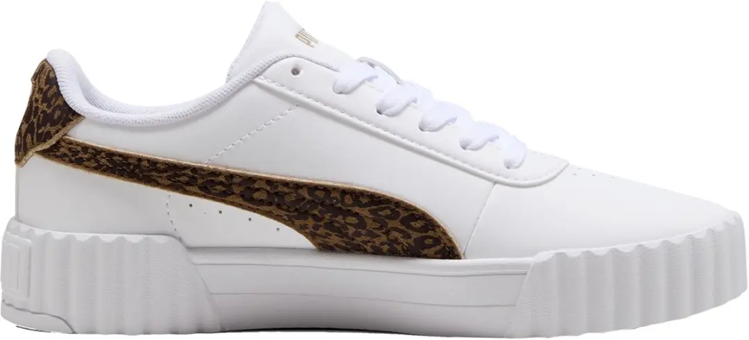 PUMA Carina 3.0 Feline Dames Sneakers - 41 - PUMA White-Soft Taupe - afbeelding 4 van 6