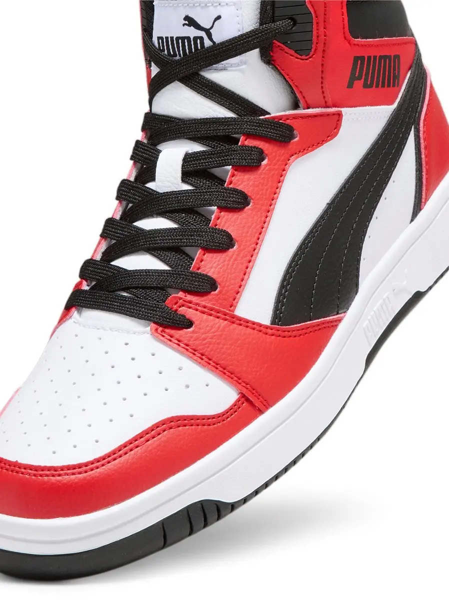 PUMA Rebound v6 Sneakers 392326-04 - Wit/Zwart/Rood - afbeelding 4 van 6