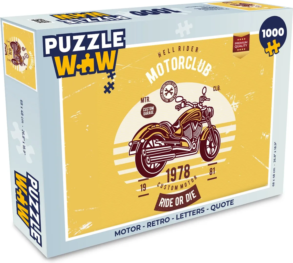 PuzzleWow Retro Letters Quote Legpuzzel 1000 Stuks - Multicolor