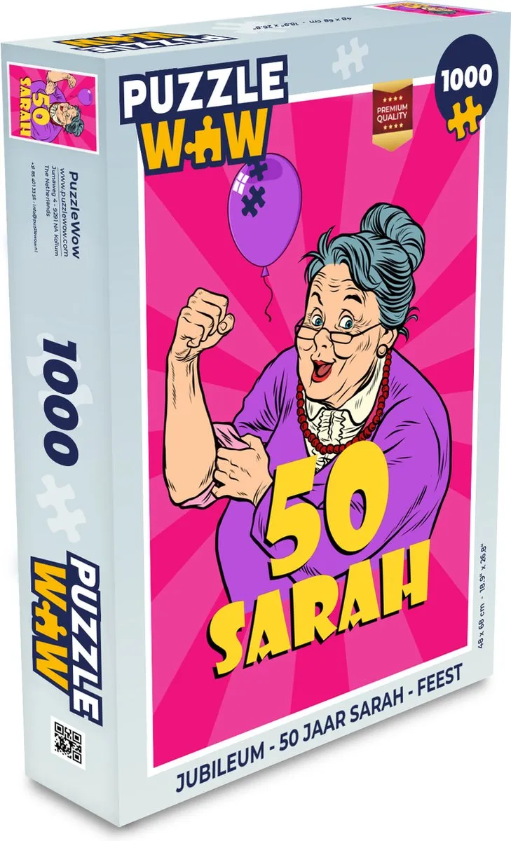 PuzzleWow Jubileum Sarah Legpuzzel 1000 Stuks - Multicolor