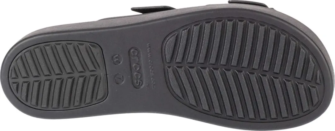 Crocs Brooklyn Low Wedge Sandaal - Zwart