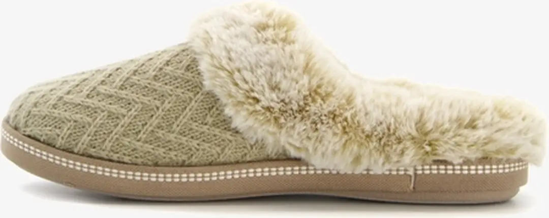 Skechers Cozy Campfire Dames Pantoffels - Beige - Maat 36 - afbeelding 3 van 6