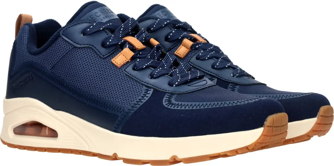 Skechers Uno Layover Heren Sneakers - Navy - afbeelding 3 van 6