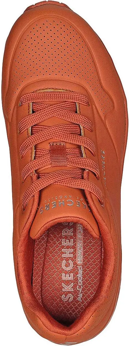 Skechers Uno-Stand on Air Dames Sneakers - 36 - Oranje - afbeelding 5 van 6