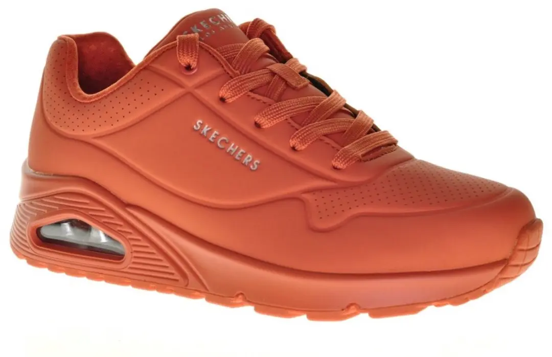 Skechers Uno-Stand on Air Dames Sneakers - 36 - Oranje - afbeelding 3 van 6