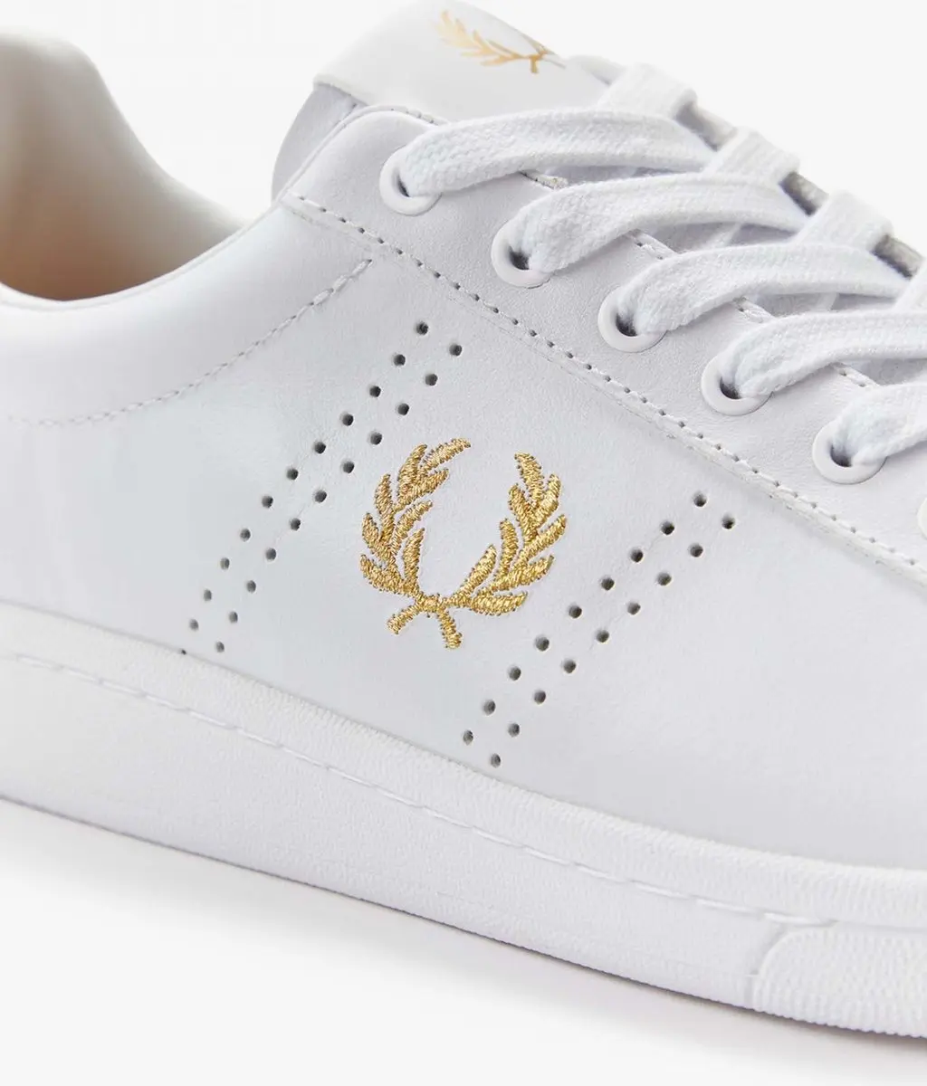 Fred Perry B721 Leather Sneakers - Wit - afbeelding 5 van 6