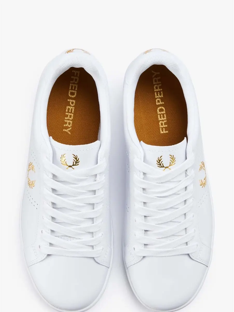 Fred Perry B721 Leather Sneakers - Wit - afbeelding 2 van 6