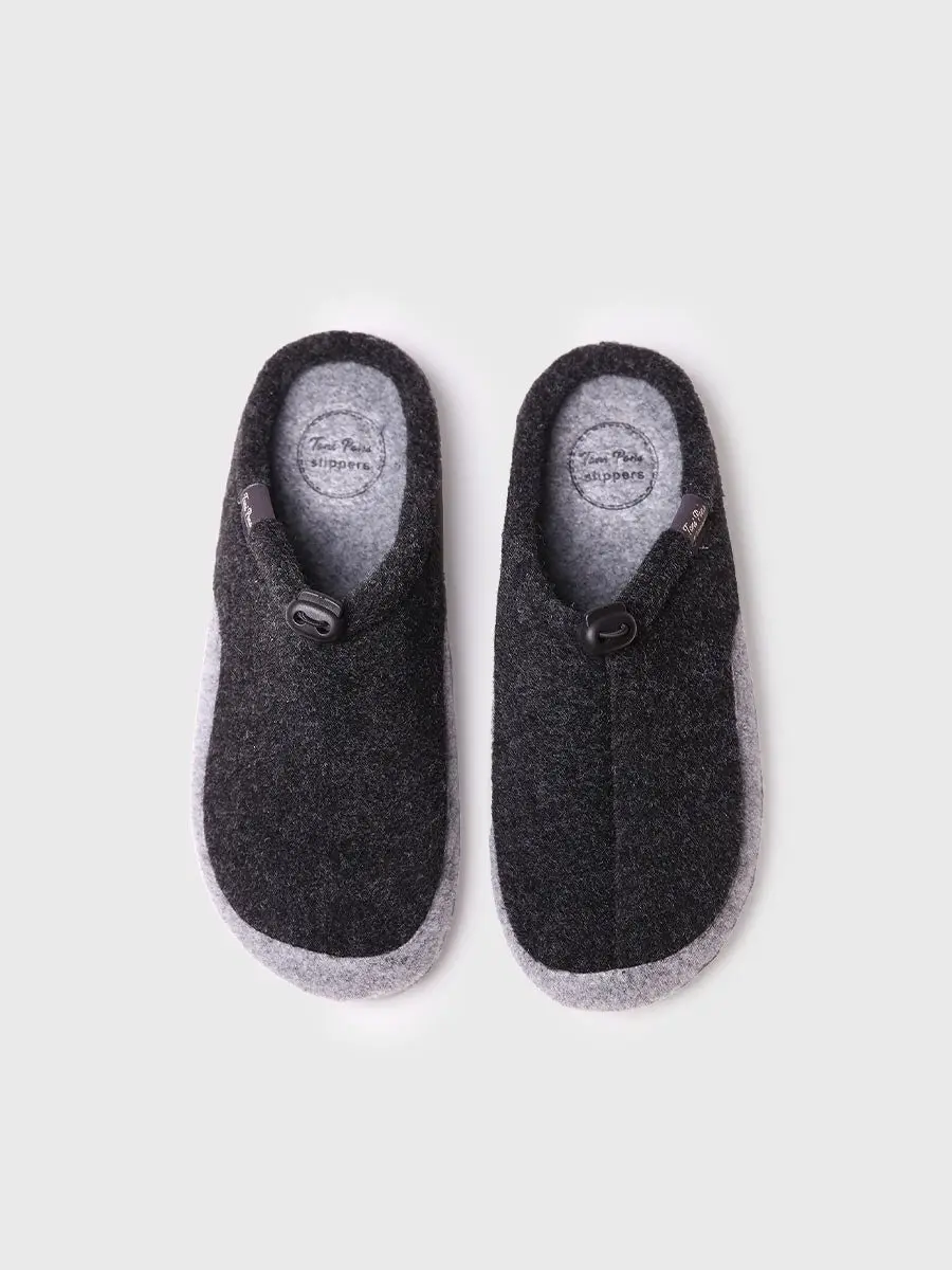 Herenslipper van gerecycled vilt
